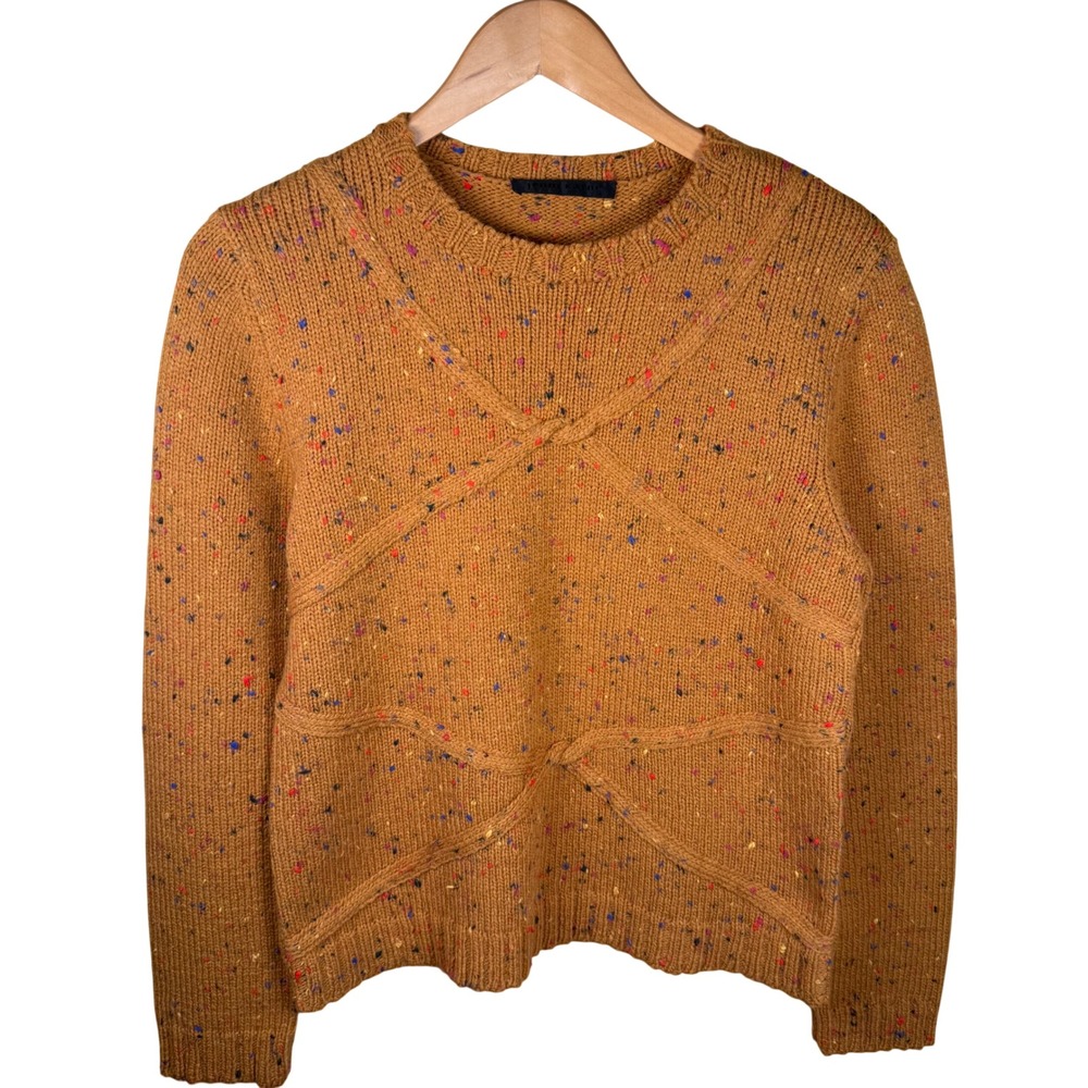 Jenni Kayne Speckled Knit Sweater‎ Womens Large Sienna Classic Wool Alpaca Blend